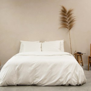 Dream Sheets™ Overtrekset - 400TC Egyptisch Katoen Satijn - Soft White